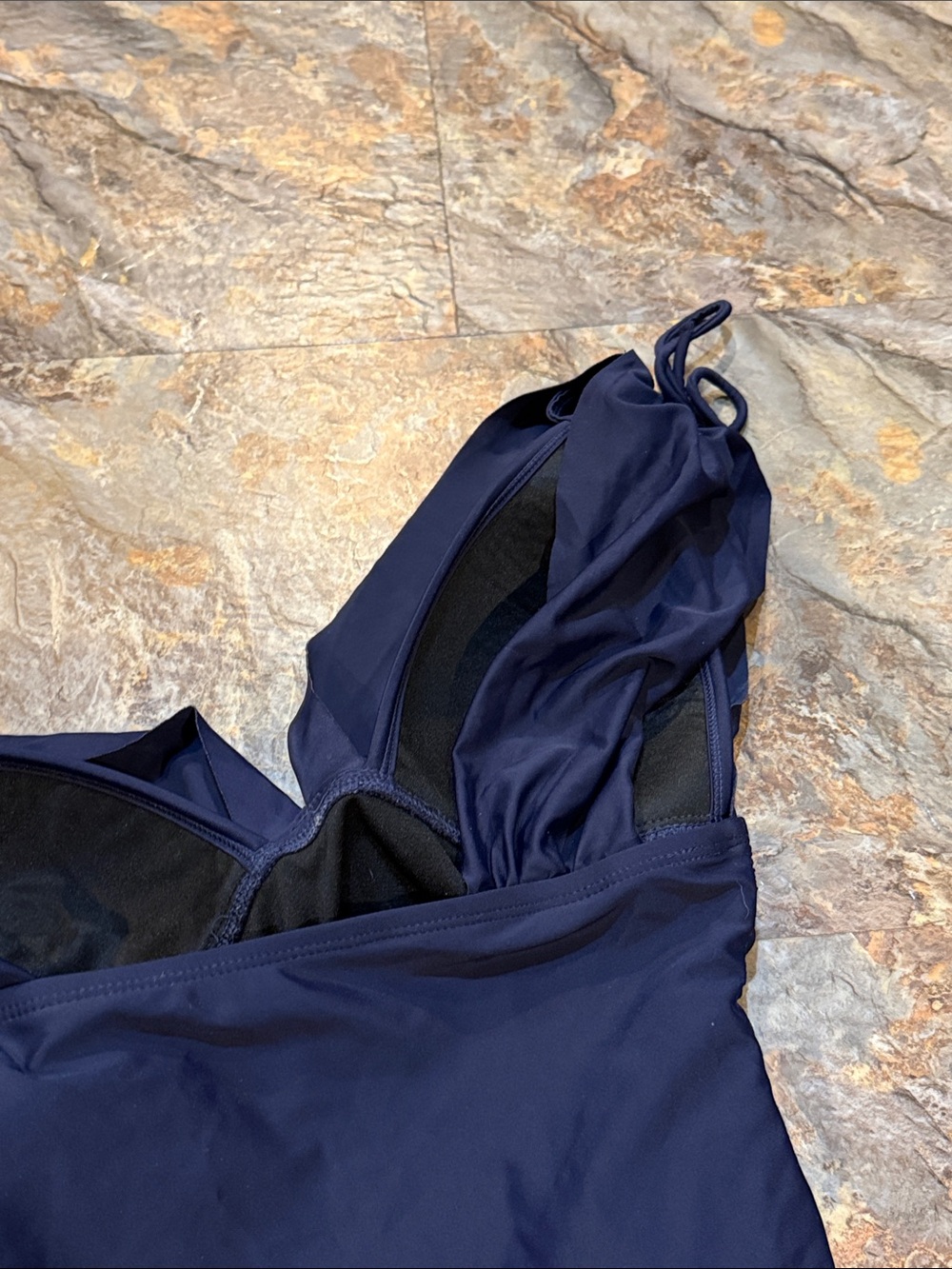 Women’s size 8 Navy One-Piece Swimsuit with Adjustable Straps - Picture 9 of 12